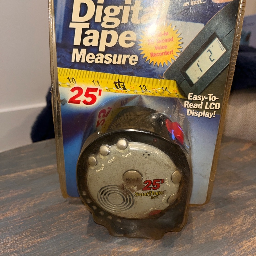25' Smart Tape Pro Digital Tape Measure - Silver & Black Sealed New